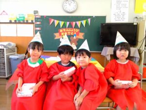 8月生まれのお友だちのお誕生日会がありました！